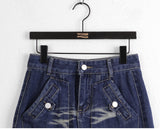 Arkley Y2K Retro Washing Denim Midi Skirt