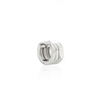 Triple Silver Cutout One-Touch Earrings S