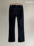 Lennon bootcut raw denim banding pants