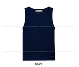 [U-BASIC] Melanin Metal Lettering Ribbed Sleeveless
