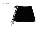 Etsu suede ribbon mini skirt