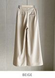 Washia Linen Short Sleeve T Blouse Wide Slacks Set