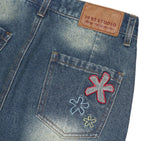 W Denim Mini Skirt
