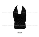 As Drape Shirring Halter Sleeveless