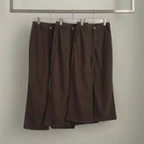 Corduroy Banding Bonding Brushed Loose Bootcut Pants