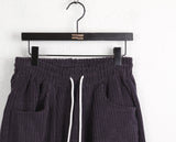 Nucci Corduroy Banding Long Wide Pants