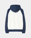 DOODLE HEART RAGLAN SWEAT ZIP UP HOODIE