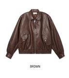Roine Collar Leather Jacket