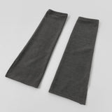 Rib Knit Slit Long Leg Warmer