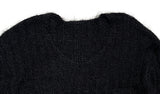 Otsu Angora Ribbed Cropped V-Neck Knit