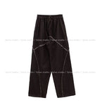 Cozy volume cut denim pants