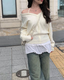 Sheese Holter Off Shoulder Loose Fit Knit