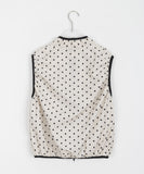 Tosyu two-way pocket dot zip-up vest