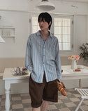 Stool side deep tuck chino pants