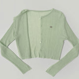 Thin Feminine Pendant Long Sleeve Cardigan