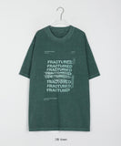 [unisex] Ruiden Pigment Lettering Printing Over Short Sleeve Tee