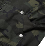 Camo Stud Pocket Two Way Hood Zip-Up