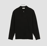 Latz half-zip collar knit