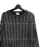 Trip Big Ribbed Damage Dyeing Washing Knit