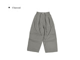 Right Pintuck Nylon Wide Banding Pants