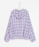 Latoli Summer Check Hooded Zip-up Wind Jumper