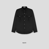 (UNISEX) Two-Pocket Cotton Standard Shirt