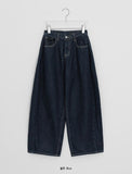Detney Pintuck Denim Wide Brushed Pants