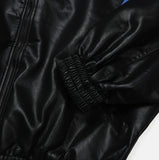 Chamber Color Matching Balloon Leather Jacket