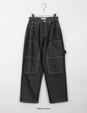 Vashu Capender Damage Denim Wide Pants