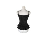 Gren Dot Frill Cardigan Sleeveless Set