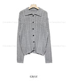 Twist collar cardigan