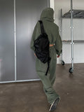 Metty Pigment Cropped Hooded Zip-Up