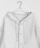 [unisex] Harui Cotton Button Over Hood Jacket