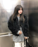 Titi Shearling Crop Fur Jacket