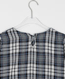 Novami Round Check Button Blouse