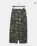 Youon Stitch Cargo Camo Wide Long Pants