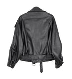 Ferid Double High Neck Leather Jumper