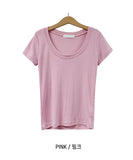 [U-BASIC] [1+1] Mitzu U-neck short sleeves