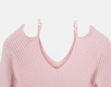 Chiron Slim Strap Off-Shoulder Knit
