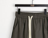 Tachi side track color matching two-way long wide jogger pants