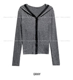 Baby Satin Color Matching Hood Cardigan