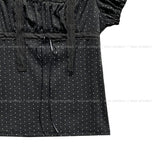 Yudee Dot Puff Short Sleeve Set