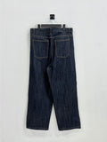 Untouched wide BK BL denim pants (raw-indigo)