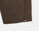 Bowling corduroy snap adjust wide-fit long pants