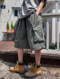 Fold Pocket Pigment Cargo Bermuda Pants
