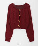 Neldo Toggle Cable Cropped Knit Cardigan