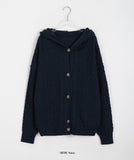 Noncoro Cable Hood Knit Cardigan