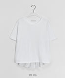 Cohan Pleats Crop Short Sleeve Tee
