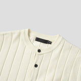 Magnum Muscle Fit Henley Neck Short Sleeve Knit
