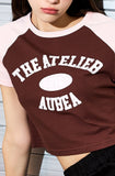 AubeA Crop Raglan Tee
